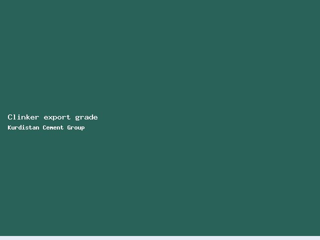 Clinker export grade