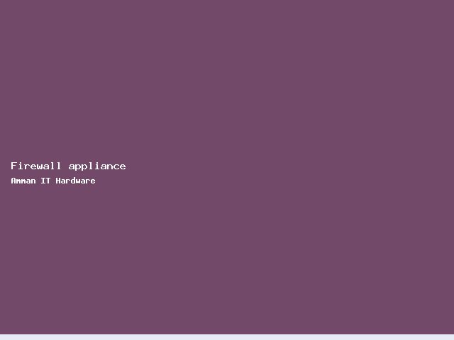 Firewall appliance