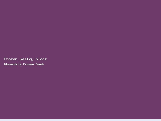 Frozen pastry block