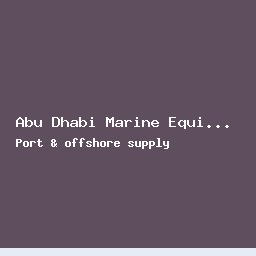 Abu Dhabi Marine Equipment
