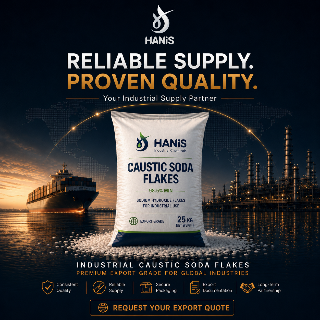 Caustic Soda Flakes 98.5% Min