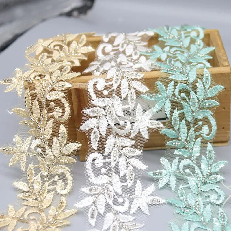 Beaded Floral Embroidered Bridal Lace – 6 cm (SKU YT-Z0730)