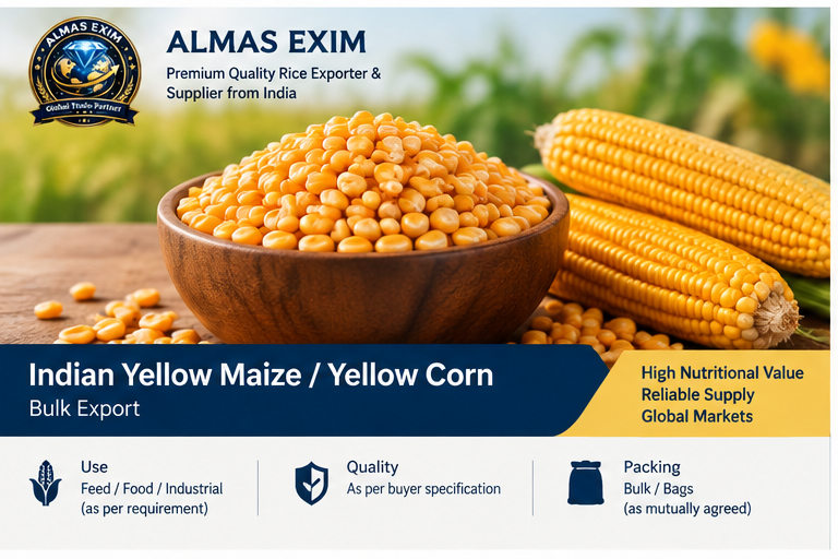 Indian Yellow Corn/ Maize Bulk Export