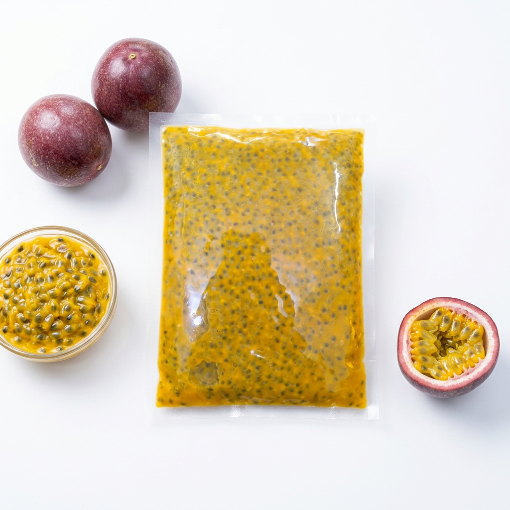 Best Quality Vietnam Frozen Passion Fruit Pulp With Seed Good Price Custom Packaging No Sugar Added for Smoothies & Desser